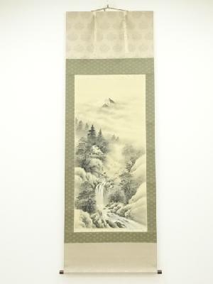 祥堂筆　富士　肉筆絹本掛軸（共箱）